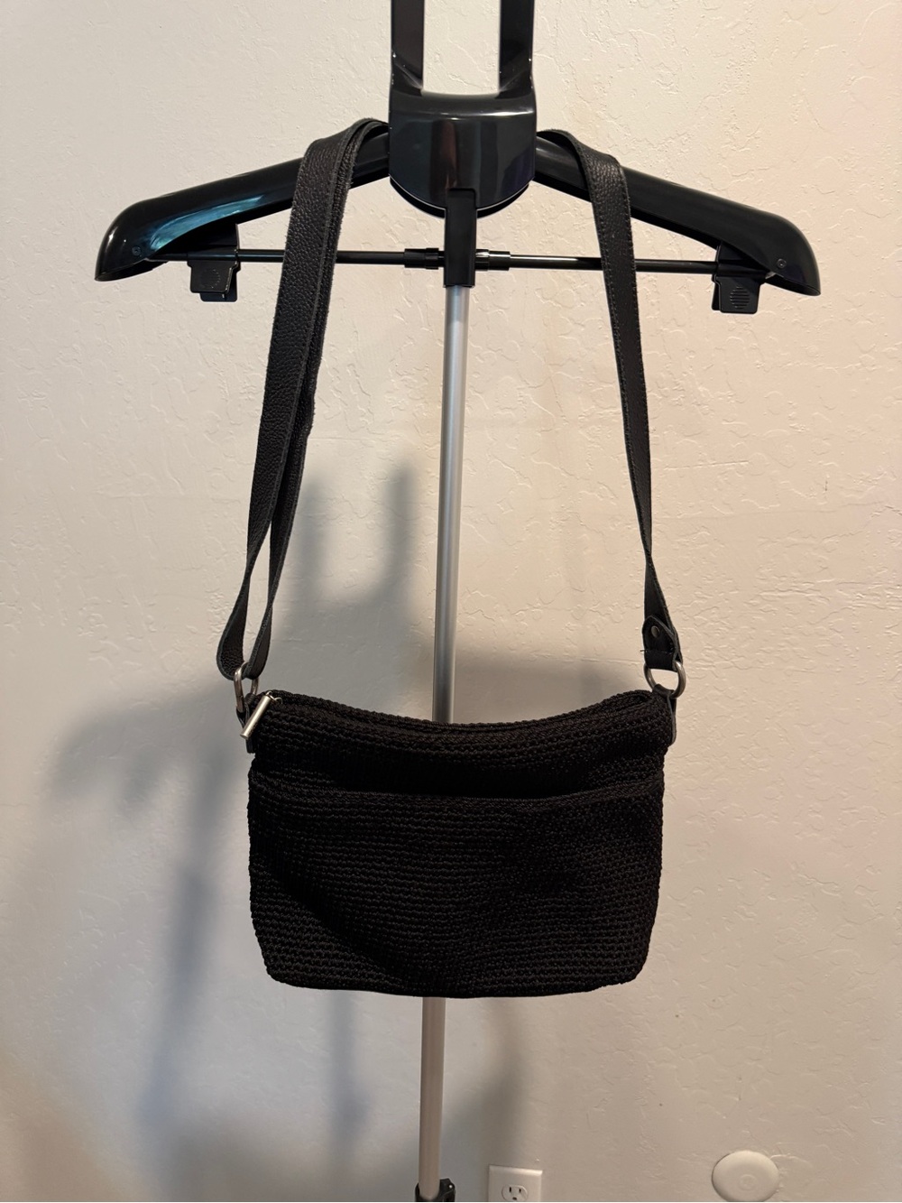 The Sak Black Knit Crossbody Bag